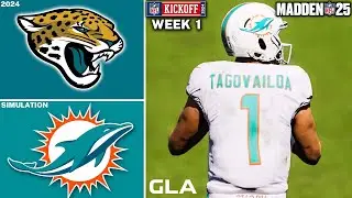 Dolphins vs. Jaguars | Week 1 Simulation | Madden 25 Gameplay