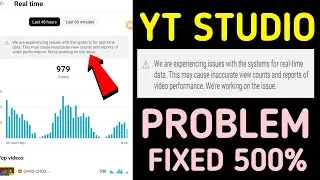 We are experiencing issues with the systems for realtime data. || yt stodio realtime new problem