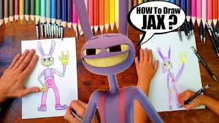 How To Draw JAX from The Amazing Digital Circus - Easy Drawing Lesson