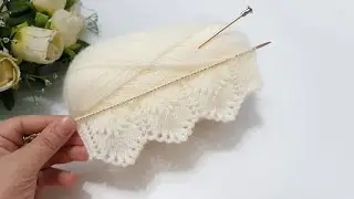 İki şiş gösterişli örgü modeli / bayan yelek örgü modelleri / knitting pattern