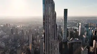 111 West 57th Street Drone Footage. Manhattan