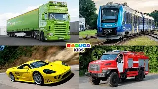Учим транспорт для детей. Развивающее видео. Виды транспорта