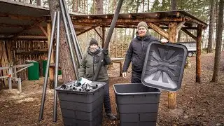 Wasser im Wald - Regenrinne für die Outdoor-Werkstatt