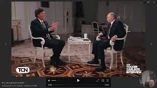 Такер Карлсон снял ботинок во время интервью с В. В. Путиным