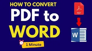 How To Convert Pdf To Word In Laptop & Mobile | Pdf To Word Converter | 2024