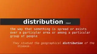distribution , Meaning of distribution , Definition of distribution , Pronunciation of distribution