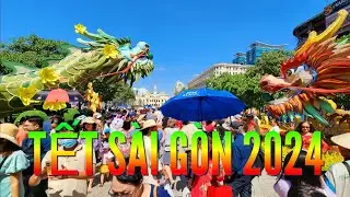 Sài Gòn ngày cuối Đường Hoa Nguyễn Huệ Tết 2024 ở Việt Nam