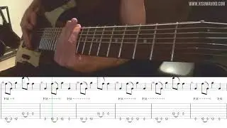 8 String Ibanez RG8-BK Tone Test - Meshuggah Combustion Opening Riff
