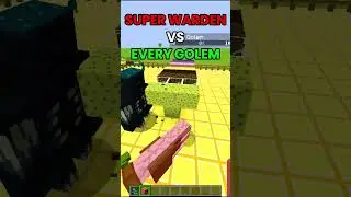 MINECRAFT : Super Warden VS Every Golem💀 WAIT FOR IT... #minecraft #shorts