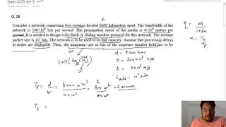 Go Back N || GATE-2015 || Set-3 Solution.