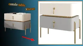 consle table modeling in 3dsmax