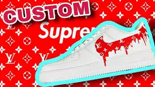 How to customize  Air Force 1's Custom - SUPREME x LOUIS VUITON