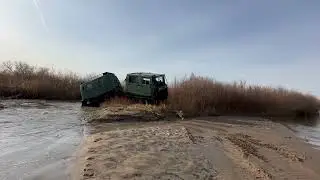 Hagglunds BV206 in river