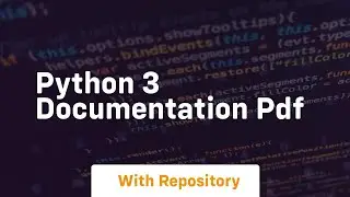 python 3 documentation pdf