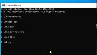 How to create a folder using command prompt