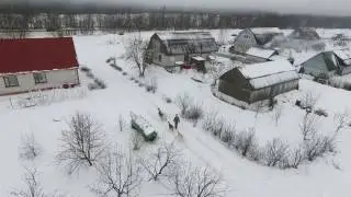 Выгул коз зимой