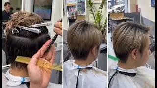 How to cut Short Pixie & Layered Haircut for Men Full Tutorial