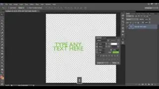 How to use the text tool, font style characters menu in Photoshop