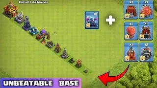 PEKKA With All Siege Machine VS Straight Line Defense Formation | Clash of Clans
