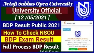 [ NSOU BDP Exam Result Public 2021 ] How To Check NSOU BDP Exam Result || NSOU BDP Result Check 2021