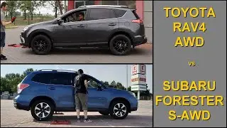 SLIP TEST - Toyota Rav4 AWD vs Subaru Forester S-AWD - 