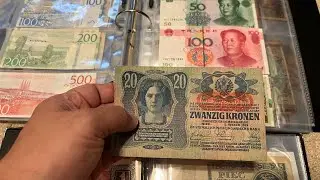 Unintentional ASMR: My Foreign Banknotes, Filing in My Album