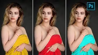 PS Advanced Tutorial : Learn How To Change The Dress Color In Photoshop Using Color Replacement Tool