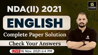 NDA (II) 2021 | English Paper Solution & Answer Key | Check Your Answer | CutOff | Ravi Morya Sir