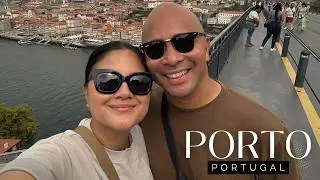 🇵🇹 Crossing the Dom Luís I Bridge in Porto, Portugal | Beautiful city views ⛵ & Delicious eats 🐙
