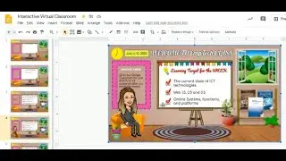 Interactive Virtual Classroom Scene using Google Slide