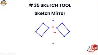 How to Use Mirror Command In 2D Sketch in SolidWorks | In Hindi|