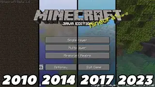 Title Screen evolution in minecraft