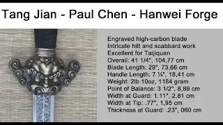 Tang Jian - Chinese Sword - Paul Chen - Hanwei Forge