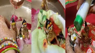 कान्हा का अमृत्युलय अद्भुद स्नान ll krishna ka adhbhudh snan