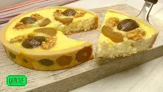 Quiche | Figo | com Nozes | SEM FORMA | Massa | Doce | Decorada