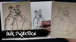 Butcher Pig | Drawing, Inking | Timelapse Chill