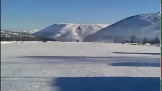 Ми-8 зимнее приземление вертолёта ми 8 Охотск