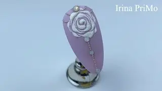 Графическая роза/ Graphic rose- gel painting