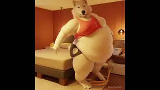 Fat wolf weight gain animation