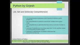 List, Set and Dict Comprehension in Python