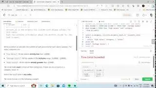Leetcode SQL 50 / Count of salary Categories / Subscribe