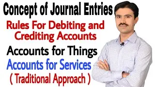 Rules for Debiting and Crediting Accounts of Things and Services |urdu hindi | Journal Entries ideas