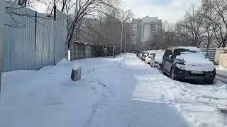 Алма-Ата на следующий день после снегопада 10 см