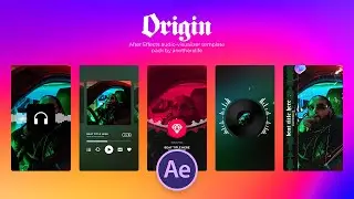 Origin 💎 Vertical After Effects Audio Visualizer Templates | Audio Spectrum Template