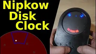 Arduino Nipkow-disk clock with date, running text and pixel art