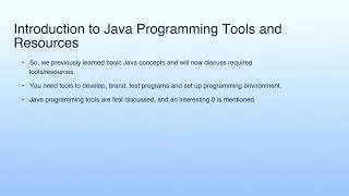 Introduction to Java Programming Tools and Resources | Lecture 03: Java Tools and Resources