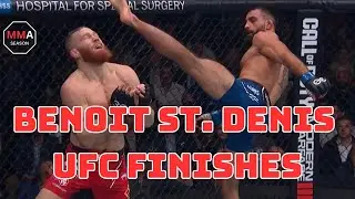 Benoit St  Denis UFC Finishes - #ufc #ufc299 #mma #benoitsaintdenis #fightnight #lightweight