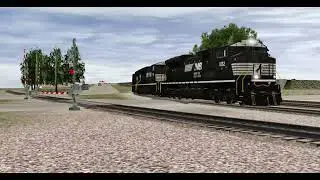 Trainz 2019 NS Quad SD70ACes lead intermodal