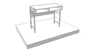 Como projetar Mesa de escritorio Pequena Sketchup