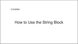 How to use the String Block